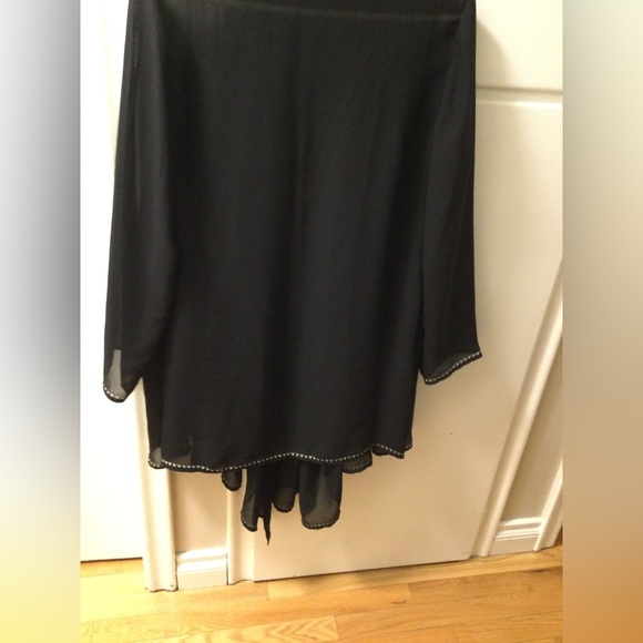 Jacques Vert black chiffon jacket - Picture 3 of 9